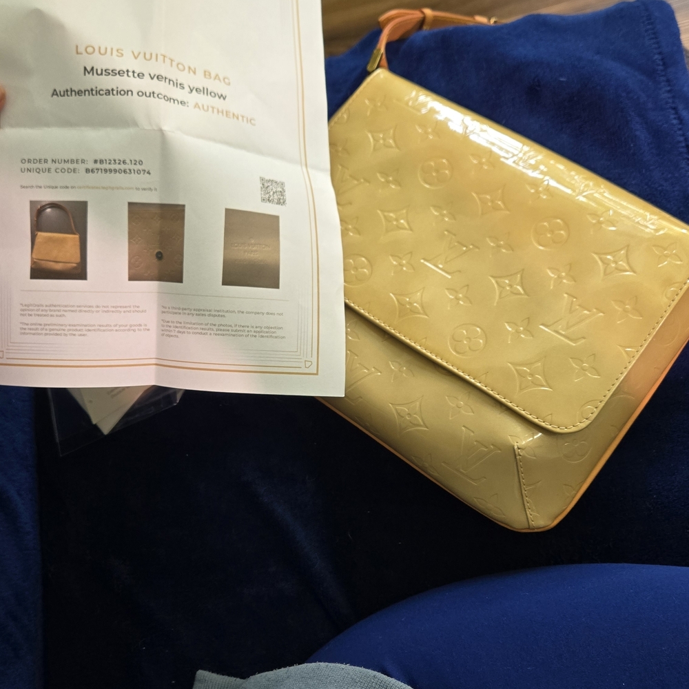 Louis Vuitton Yellow Vernis Musette Bag